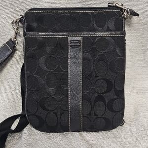 Coach Signature Black Messenger Bag